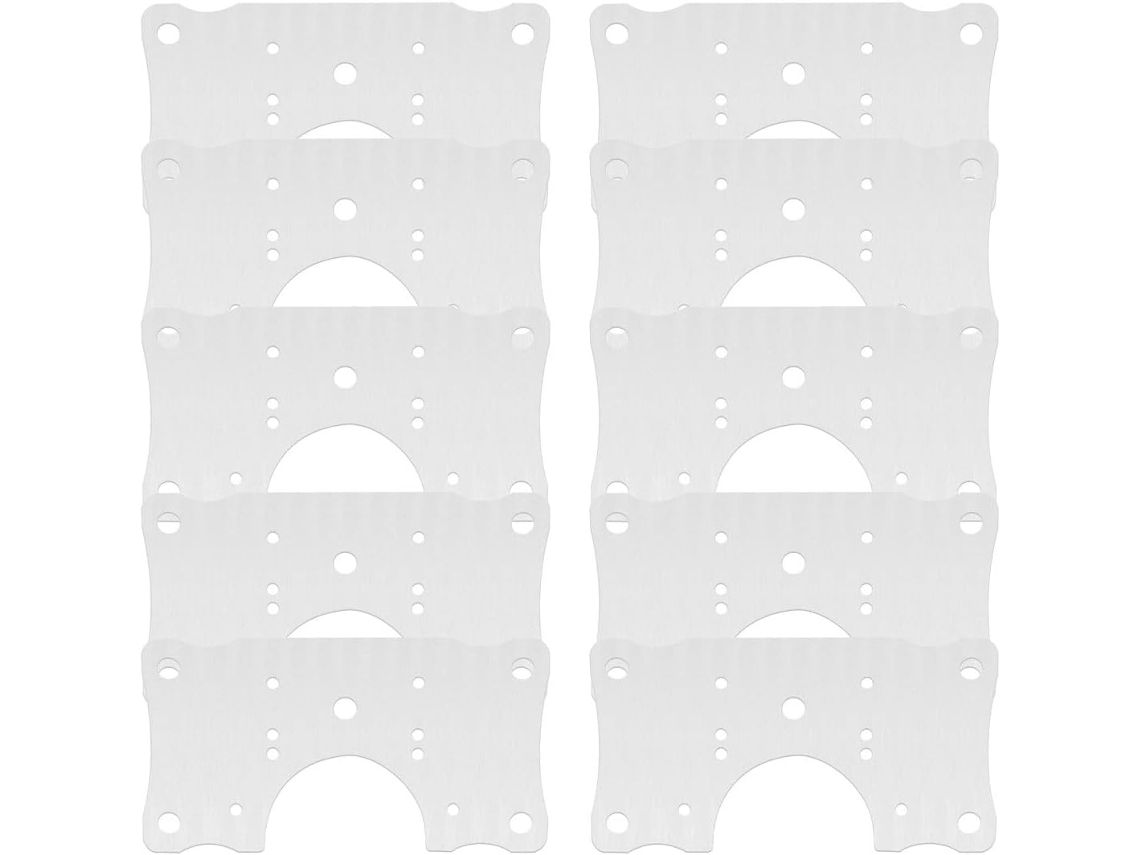Conjunto De 10 Placas Aço Inoxidável Para Reparo Dobradiças Portas Armários E Móveis
