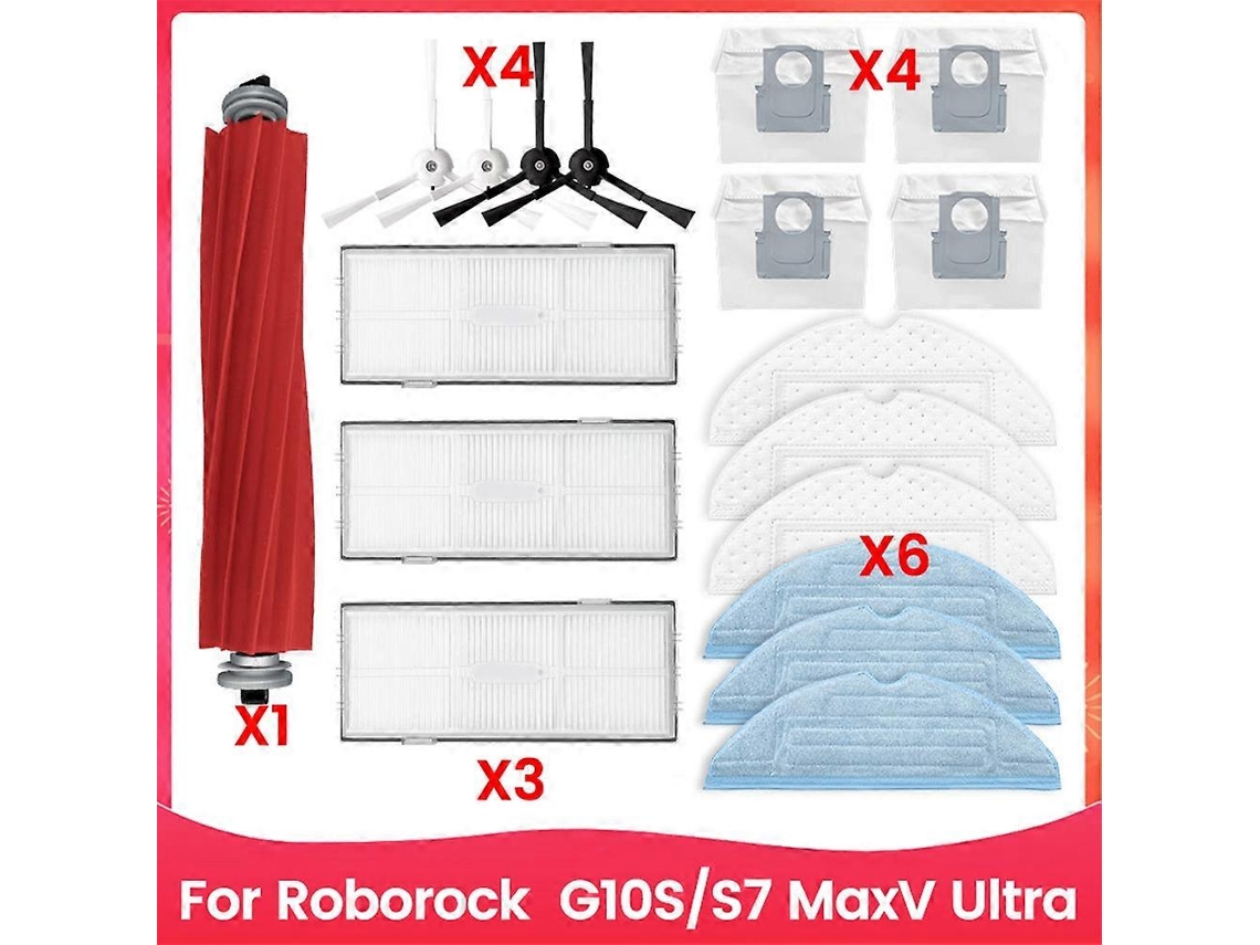 Kit Com 18 Peças De Filtros E Escovas Para Aspirador De Pó Maxv Ultra G10s/s7._ptg