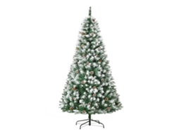 Árvore de Natal Artificial 180 Cm com 800 galhos, 61 pinhas, neve decorativa | S/MARCA