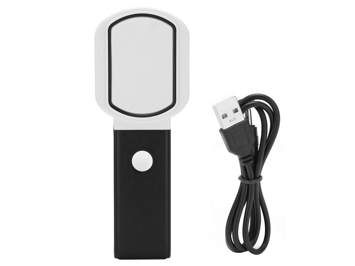 Lupa Portátil Com Luz Led Vante (ampliação De 10x/25x, Design Dobrável)