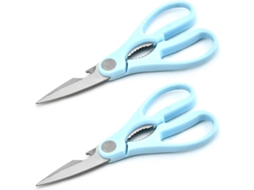 2026 tijeras de Cocina de Acero Inoxidable Multifuncionales Con Sacacorchos Y Mango Ergonómico Azul