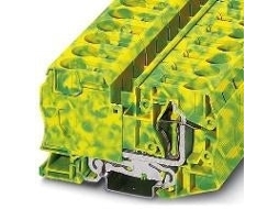 Terminal de proteção do condutor com mola de tensão St 35 Pe Verde Amarelo 10 unidades. Phoenix Contact (3036194)