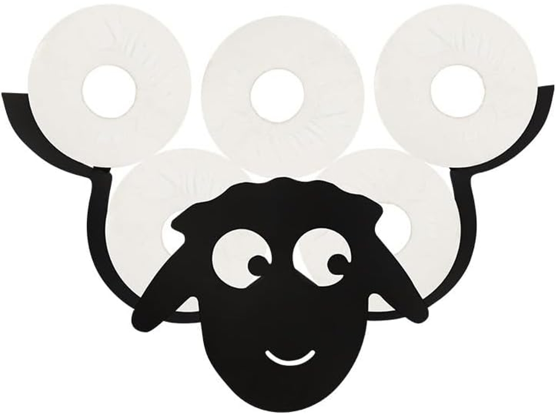 Porta Papel Higiênico Genérico De Metal Com Decoração Ovelha, Para Parede, Alta Capacidade, Organizador De Tecido