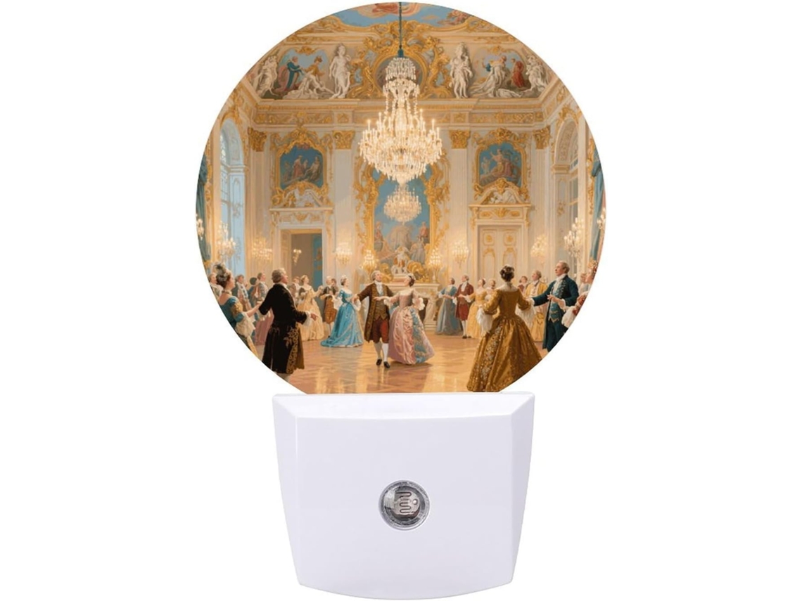 Luminária Noturna De Parede Led Luxuosa Em Formato Bola Palácio, Com