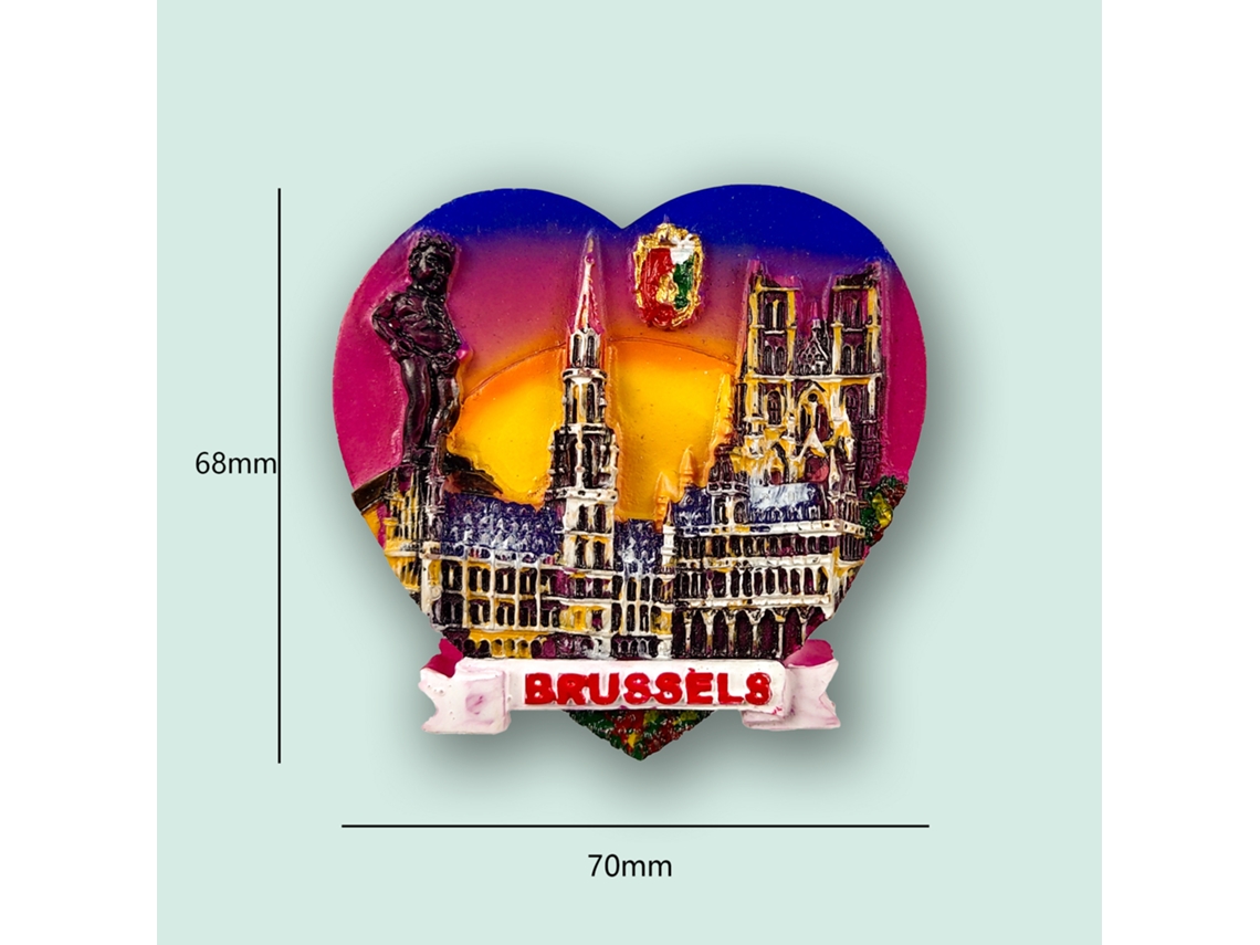 Ímãs De Geladeira Em Relevo 3d (bélgica) Com Pontos Turísticos De Todo O Mundo.