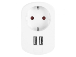 Ficha ORBEGOZO EN 1200 / 1 tomada Schuko / 2 tomadas USB