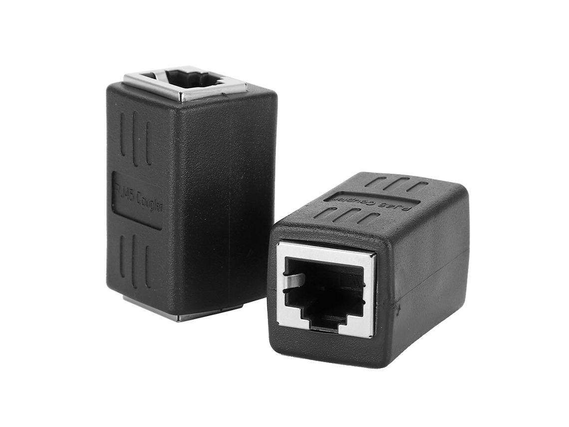 2 Adaptadores de Extensão de Cabo RJ45 Hembra a Hembra para Conexões LAN Cat7, Cat6 e Cat5e | S/MARCA
