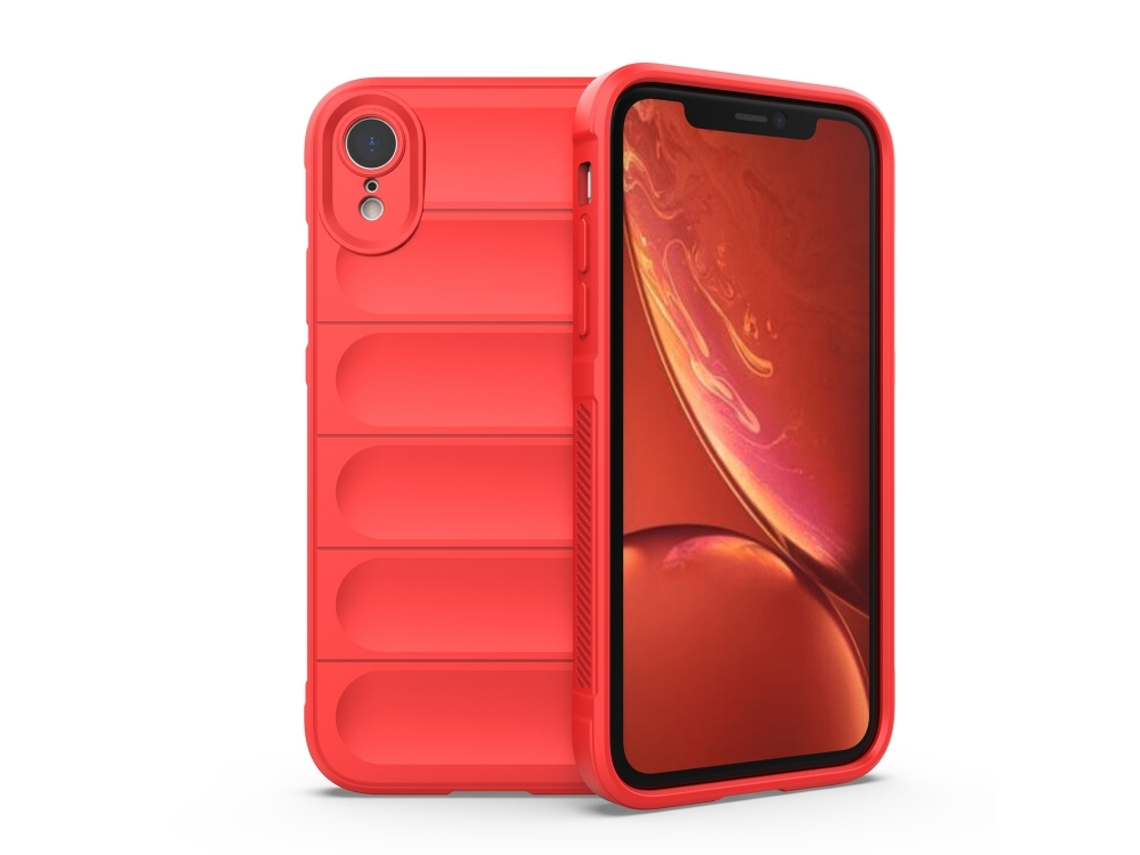 Capa Halinuia Para Iphone Xr Magic Shield Tpu Vermelha (proteção Integral, Interior Em Flanela)