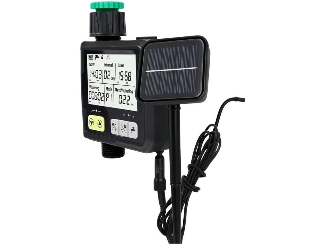 Kit De Irrigação Por Gotejamento Solar Com Sensor Chuva, Temporizador