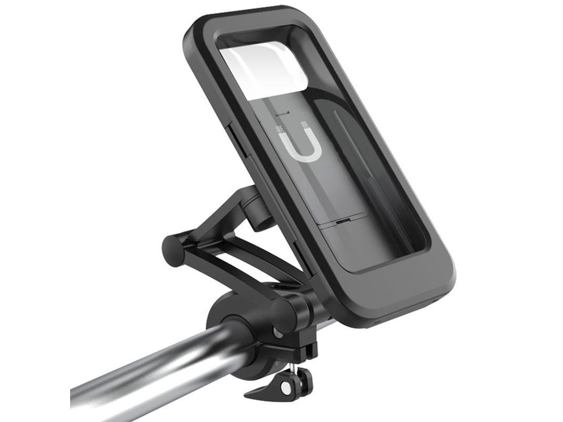 Suporte para Celular Moto bicicleta À Prova D'água com Base de Alumínio e Rotação 360° para Telas de 4 a 6.7 polegadas