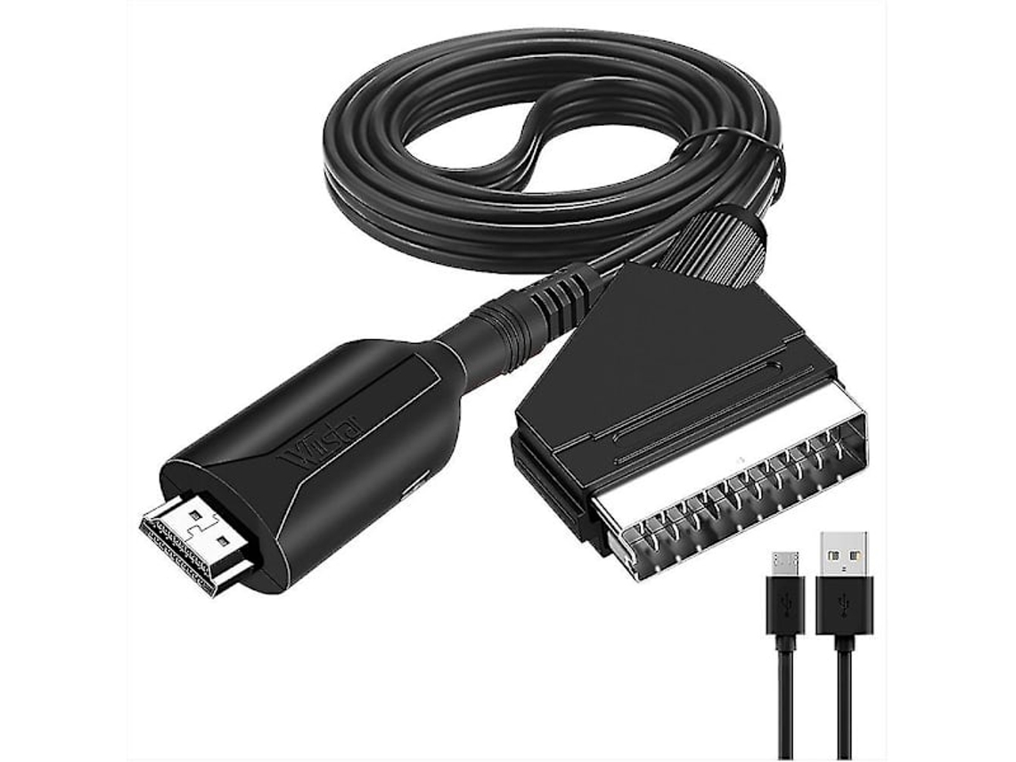 Cabo Hdmi para Scart de 1 Metro Comprimento, Conexão Direta, Conversão Conveniente. AQUAFORGE