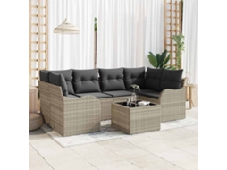 Vidaxl Conjunto De Sofá De Jardim Cinzento-claro 55 X 55 X 37 Cm