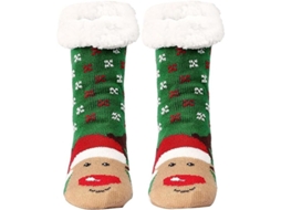 Calcetines De Navidad Para Mujer Cálidos Invierno Gruesos Fluffy Con Patrones Bonitos Regalo