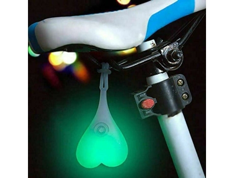 Lanterna Traseira De Bicicleta Led Verde Impermeável 3 Modos Instalação Fácil Okumggyj