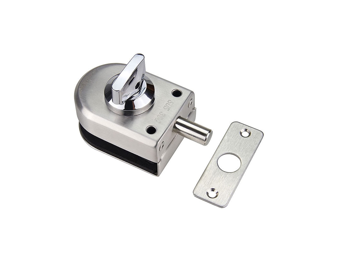 Fechadura De Segurança Antirroubo Para Porta Vidro, 10~12mm, Em Aço Inoxidável, Com Abertura/fechamento, Uso Residências, Hotéis, Escritório