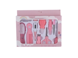 Primerox conjunto de Cuidados Infantil 10 Peças Kit de Higiene e Grooming Bebê Rosa