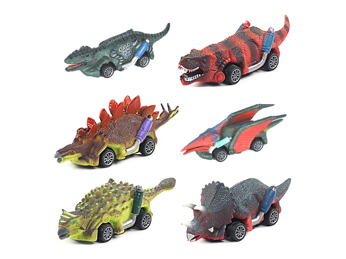 Mali 6pcs Carros de Dinossauro de Retorno Brinquedos Interativos para Crianças 4 6 Anos