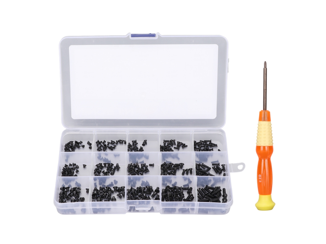 450 Pcs 15 Tipos De Conjunto De Parafusos Universais Para Notebook Reposição Reparo Aço Carbono Com Caixa
