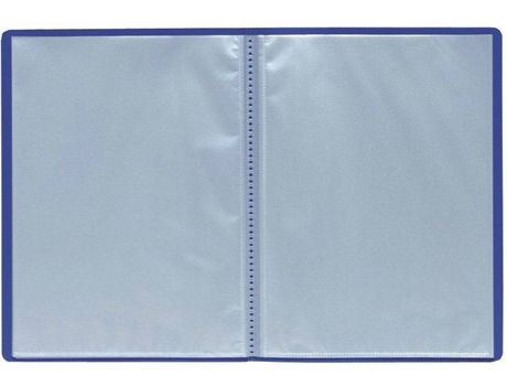 Livro de Apresentação, A4, 100 Bolsos, Azul