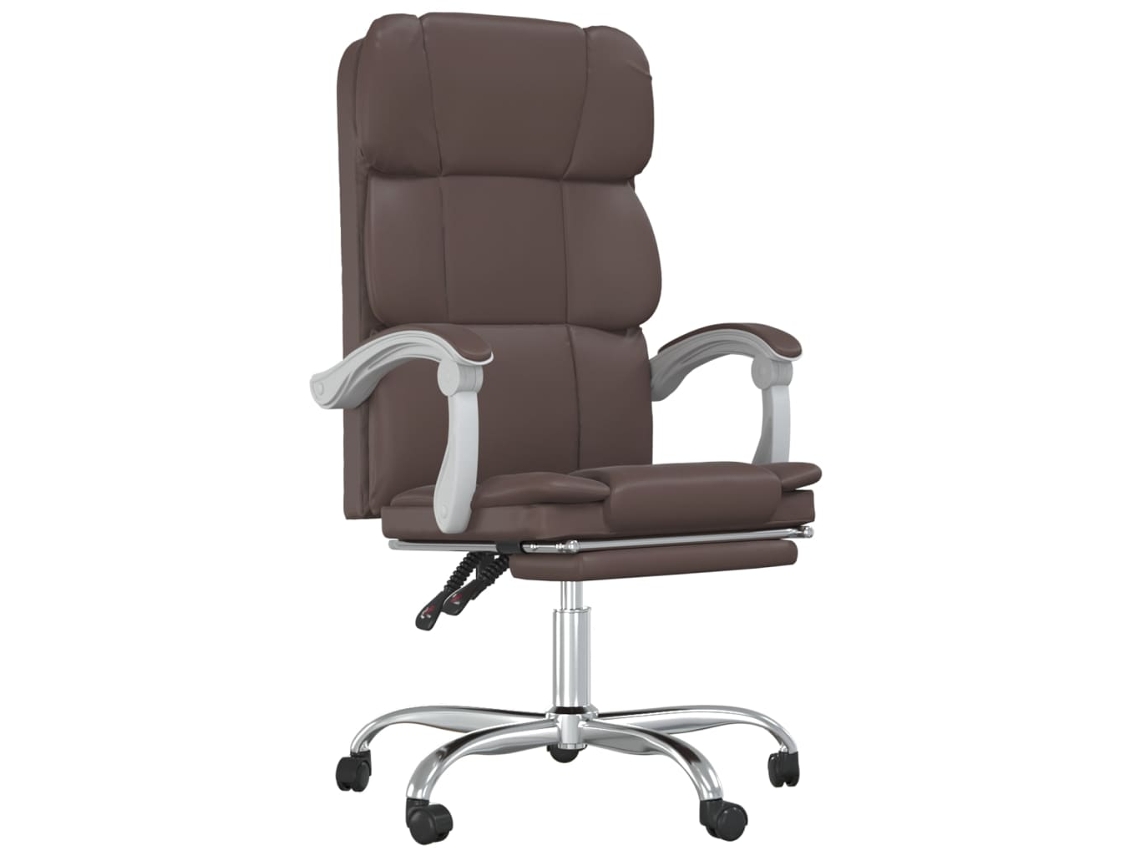 Reclining Office Chair, Reclining Office Chairs Vidaxl Marrom Couro Artificial (n/a)