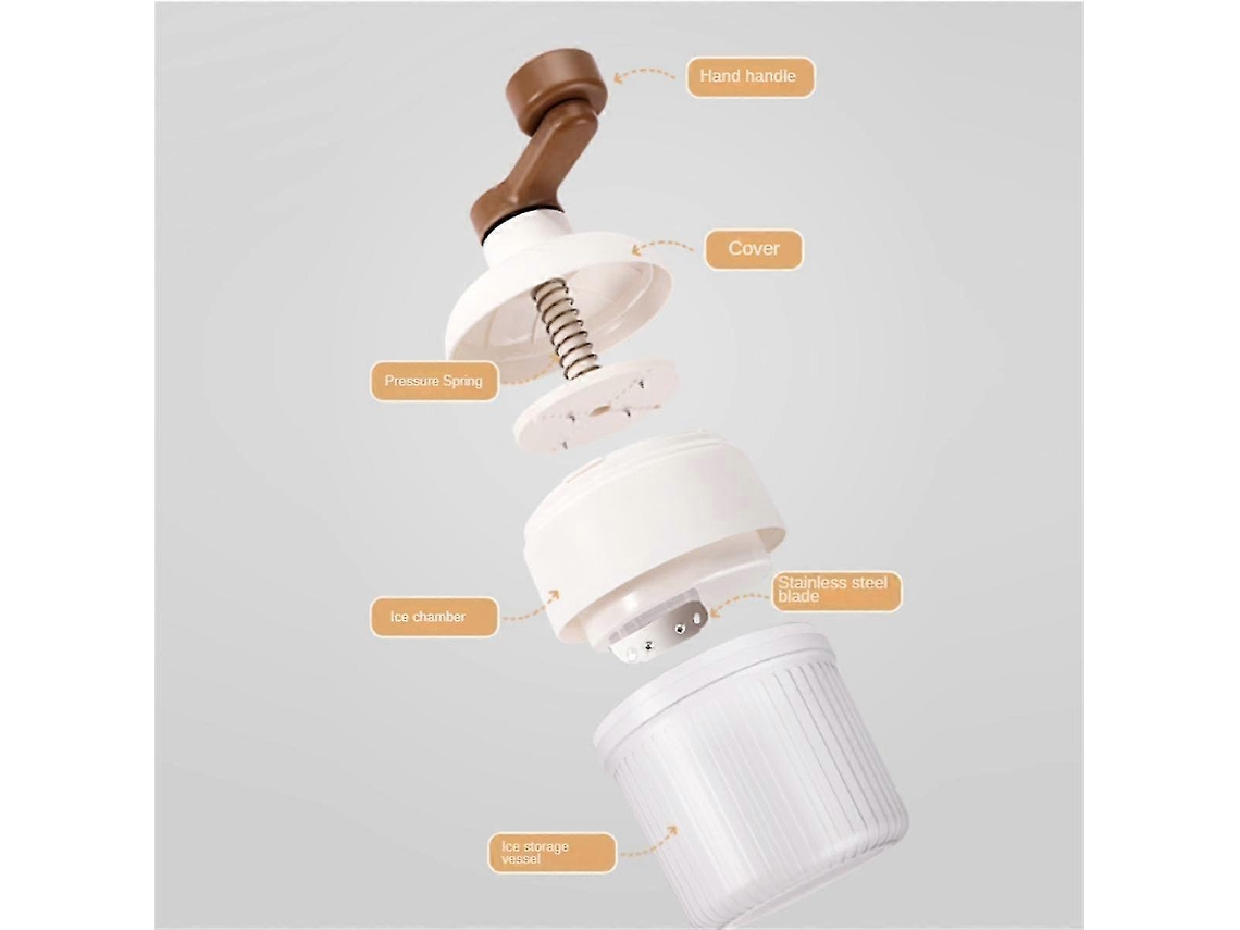 Máquina De Gelo, Triturador De Gelo Manual, Mini Raspador De Gelo Portátil Para Raspadinha, Gelo Raspado Branco PENGDSJE