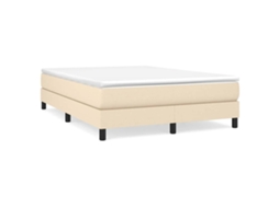 Box Spring Bed, Box Spring Beds Vidaxl Creme Tecido (140 X 190 Cm)