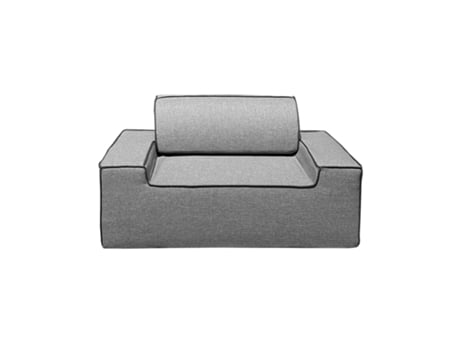 Sofá-cama modular Arko Single de espuma, 120 x 80 cm, cinza, interno/externo, com braços, K'foam Store