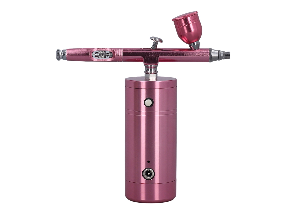 Kit de aerógrafo portátil recarregável com compressor para pintura, arte, maquiagem, decoração e aplicação de adesivos de mamilo.