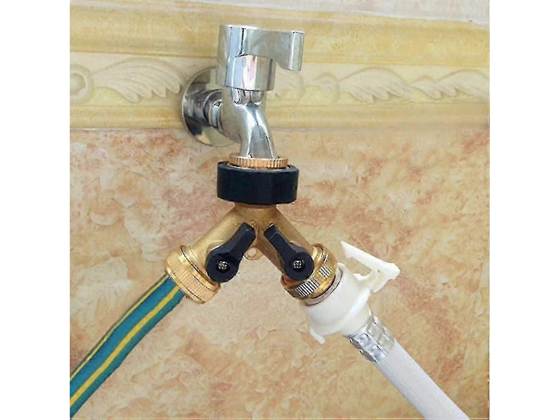 Conector Y para máquina de lavar roupa, com duas saídas de 3/4 de polegada, para ligar dois eletrodomésticos.
