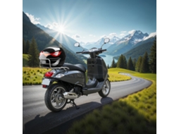 Tectake Tronco De Motocicleta Com Refletor Extra Grande, Capacidade Aprox. Da Mala 22 litros, Preto