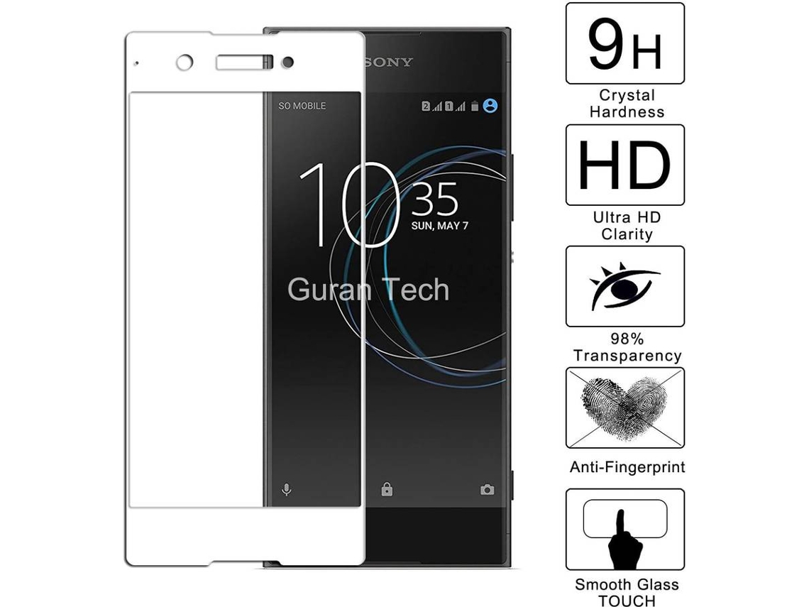 Película Vidro Temperado Sony Xperia XA1 5 HONGWE. Cobertura Completa Branco