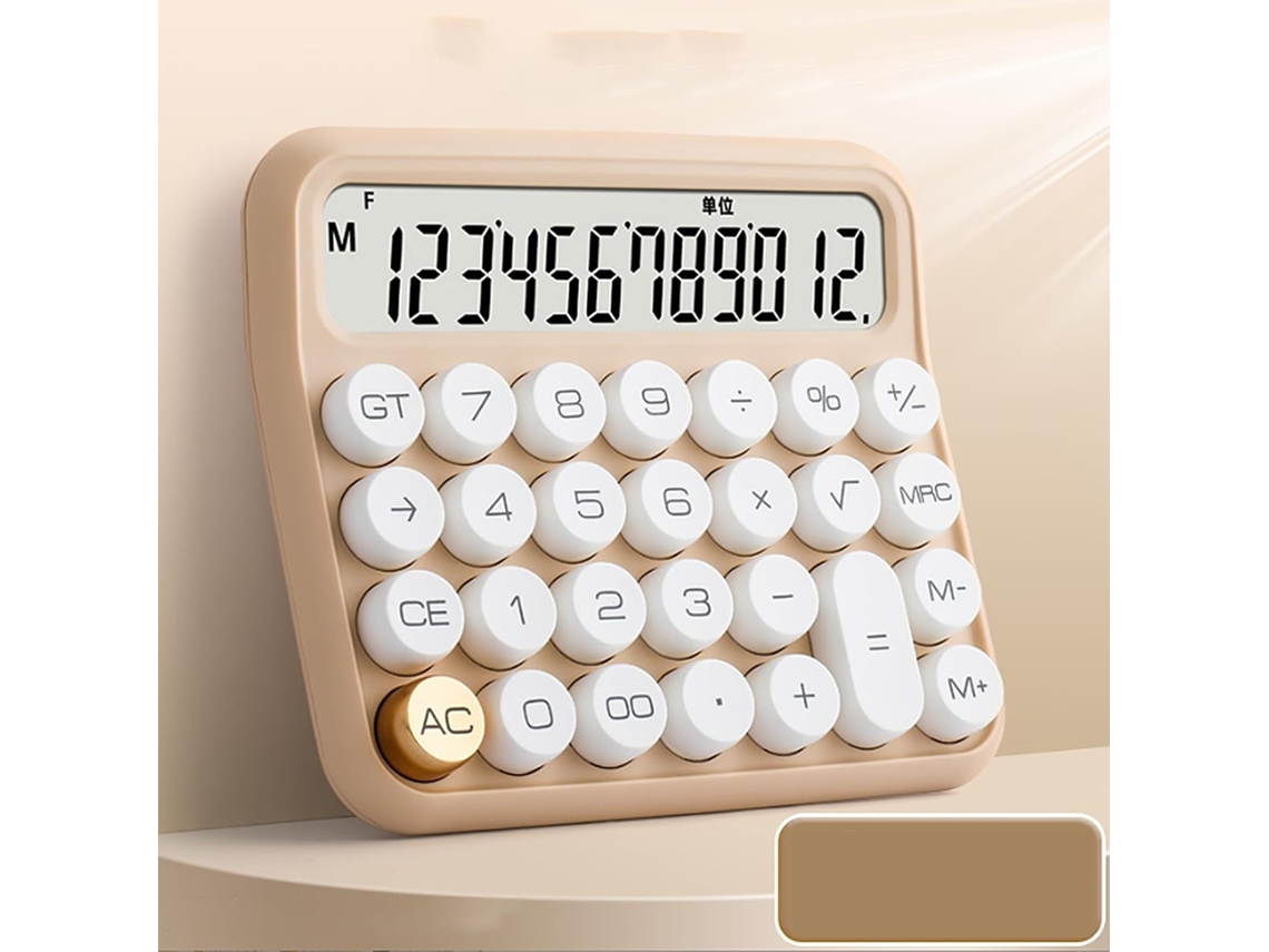 Calculadora Com Teclado Mecânico E Visor Lcd, Para Casa E Matemática