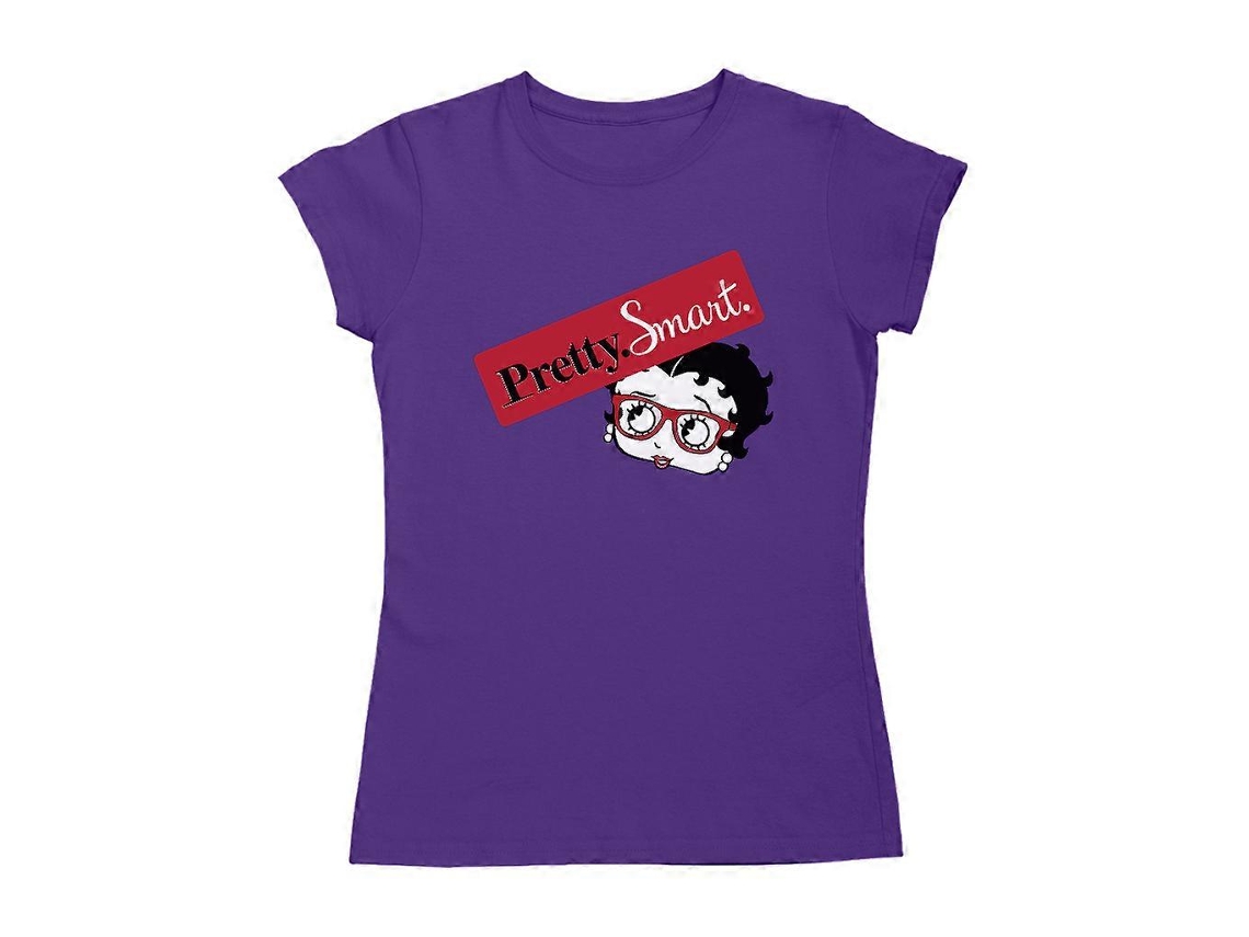 Óculos Da Betty Boop. Linda. Inteligente. Camiseta Feminina.