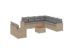 Garden Sofa Set, Garden Sofa Sets Vidaxl Bege Rattan / Vime (n/a)