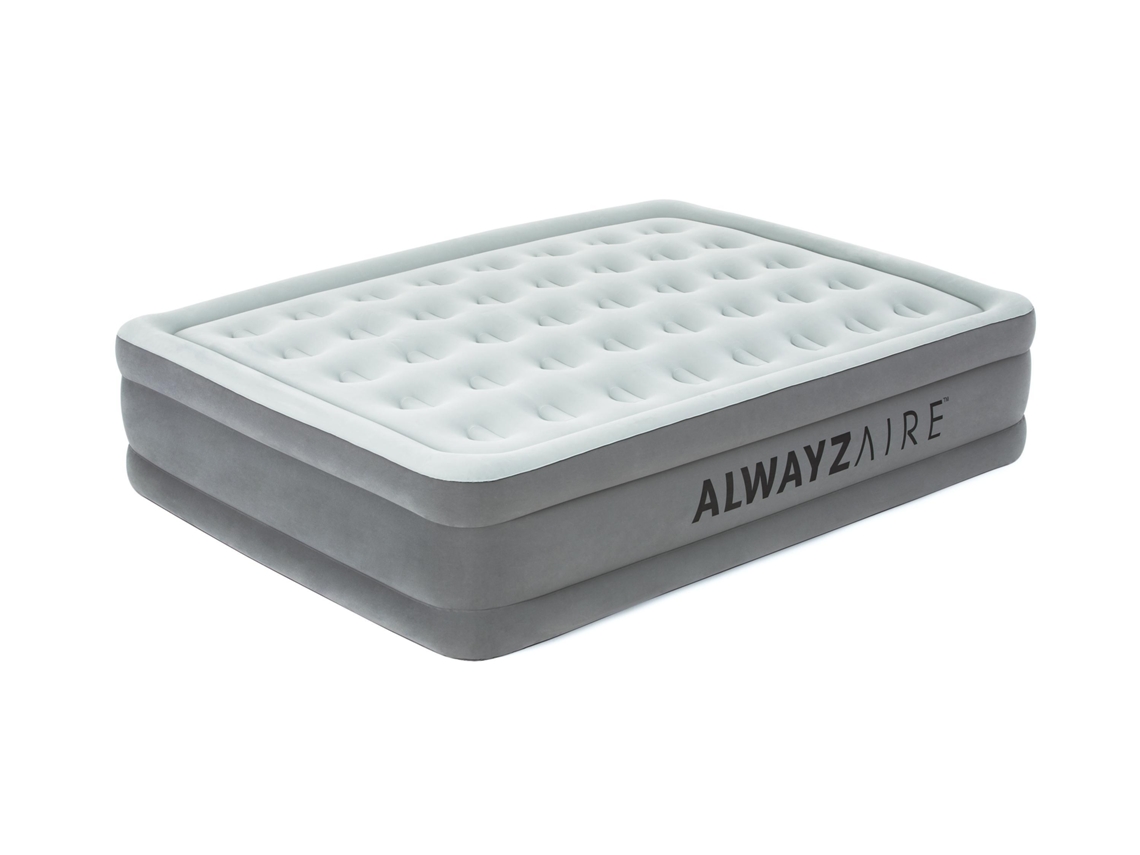 Bestway Colchão insuflável AlwayzAire 2 pessoas 203x152x46 cm cinzento