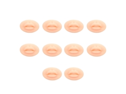 10pcs Lábios Falsos De Silicone 3d Abertos Para Prática E Treinamento De Ensino