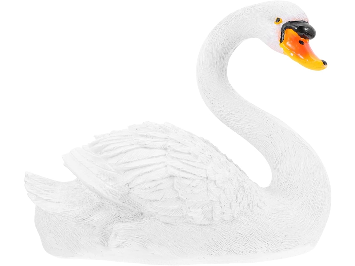 Estatua de cisne flotante de resina para decoración de jardines y estanques. Elegantes esculturas para piscinas.