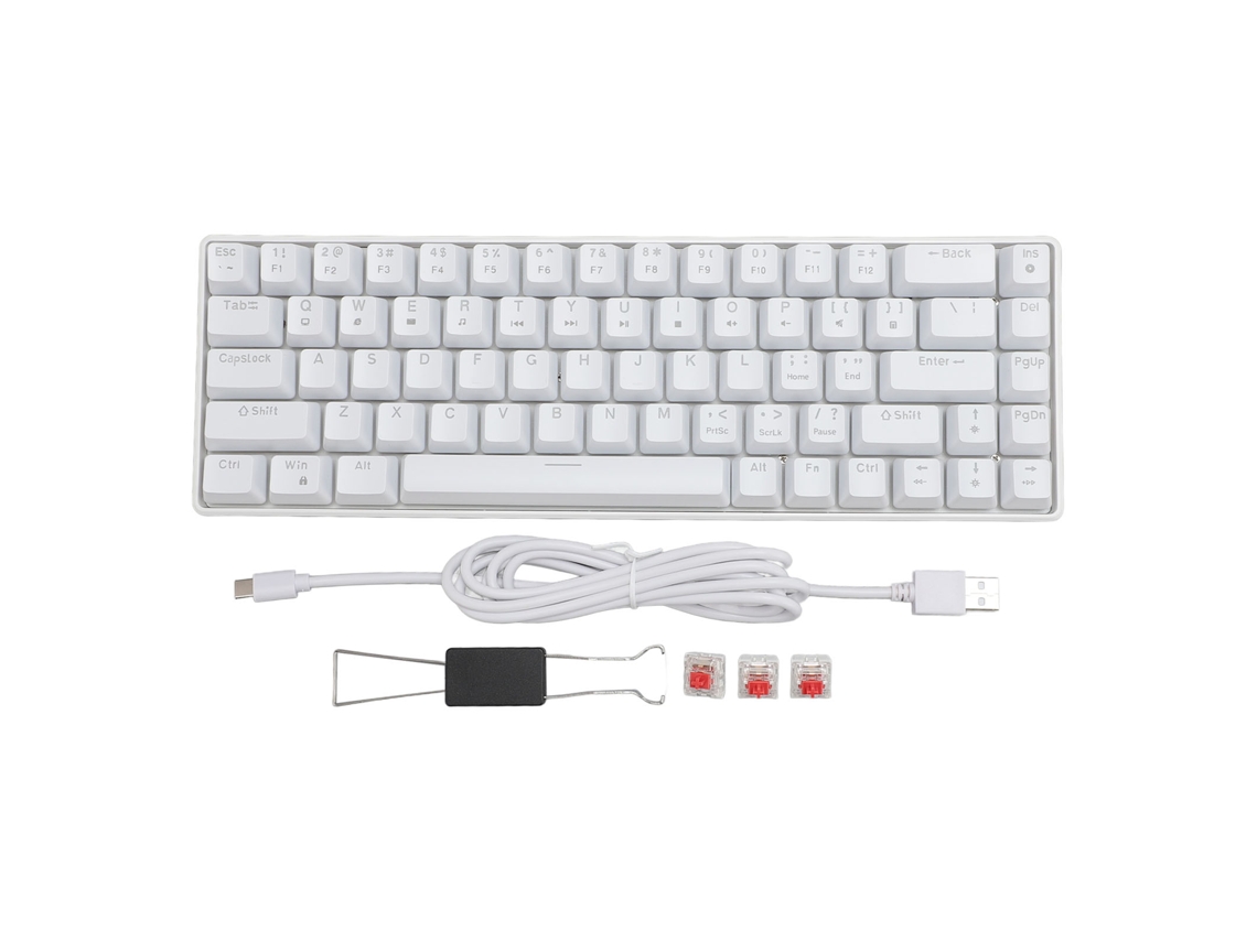 Teclado Mecânico Gamer Com 68 Teclas E Switch Vermelho