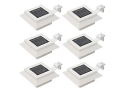 Conjunto 6 Iluminação de exterior VIDAXL White Polypropylene