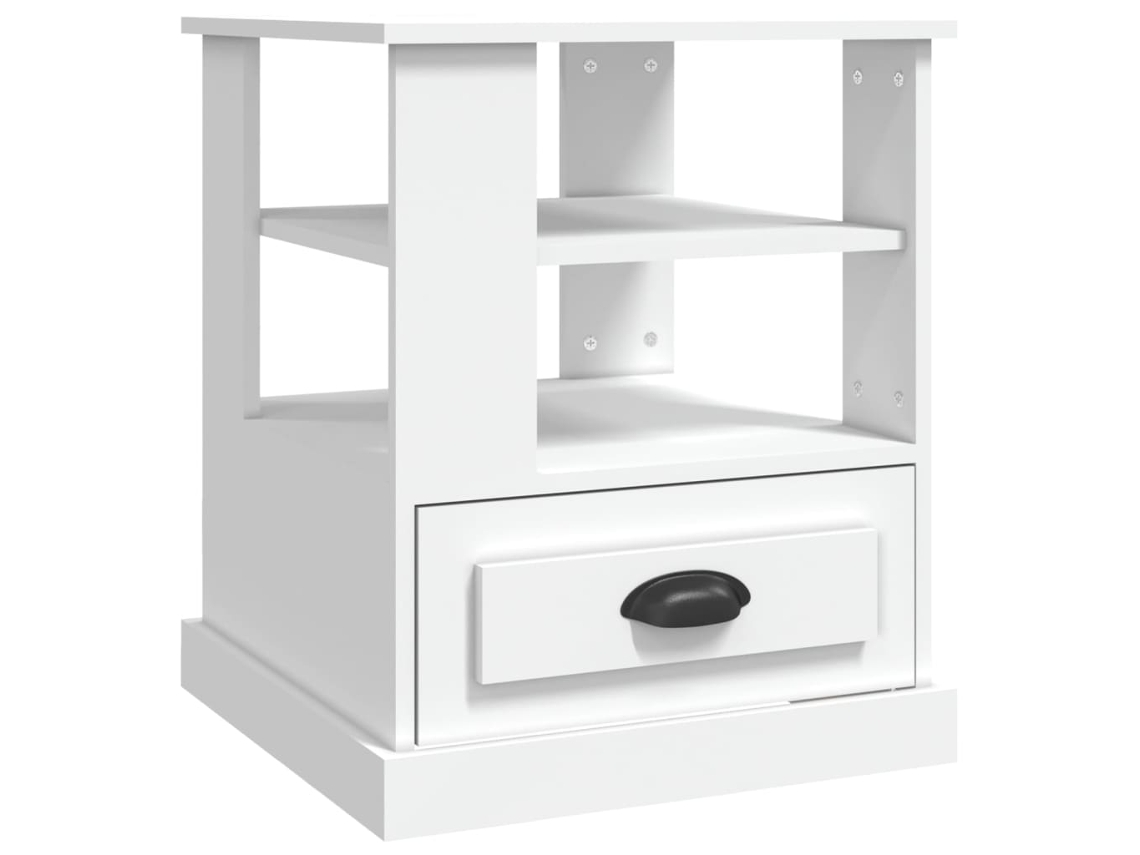 Mesa de apoio 50x50x60 cm Madeira Branco MAISON EXCLUSIVE