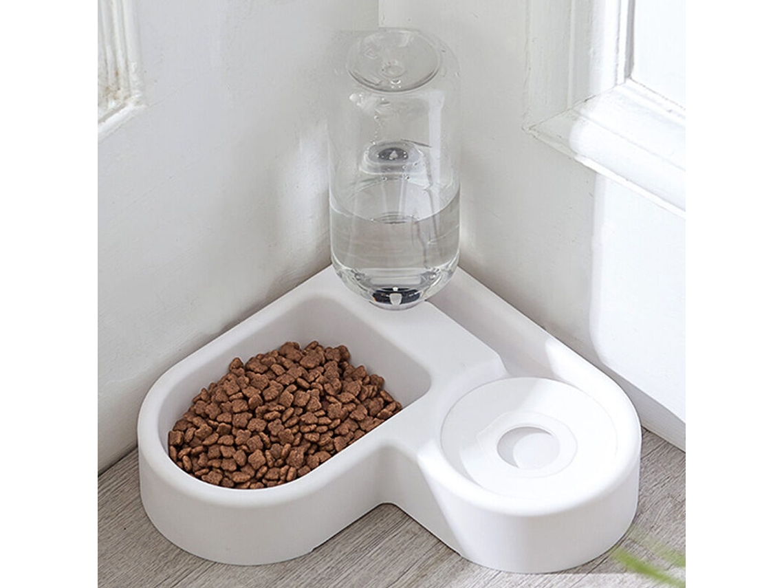 Alimentador e Bebedouro Automático 2 em 1 para Animais de Estimação, Dispensador de Água e Comedouro À Prova de Inundação AQUAFORGE