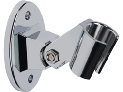 Suporte De Chuveiro Ajustável Com Base Fixa Em Abs Cromado, Para Montagem Na Parede, Com Suporte Para Ducha Manual E