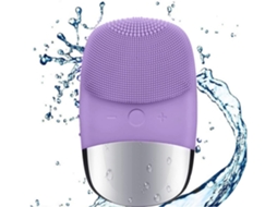 Escova de limpeza facial elétrica recarregável via USB em silicone, massageador facial à prova d'água