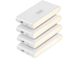 Conjunto De 4 Luzes Led Com Sensor Movimento Para Ambientes Internos,
