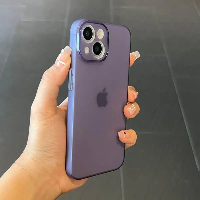 (roxo 13pro) Capa Ultrafina De Silicone Fosco, Mini Capa Traseira Transparente De Tpu Fosco