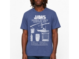 Rockinstone Jaws Movie Survival Kit 2 Heather Royal Adult T-shirt Size:m