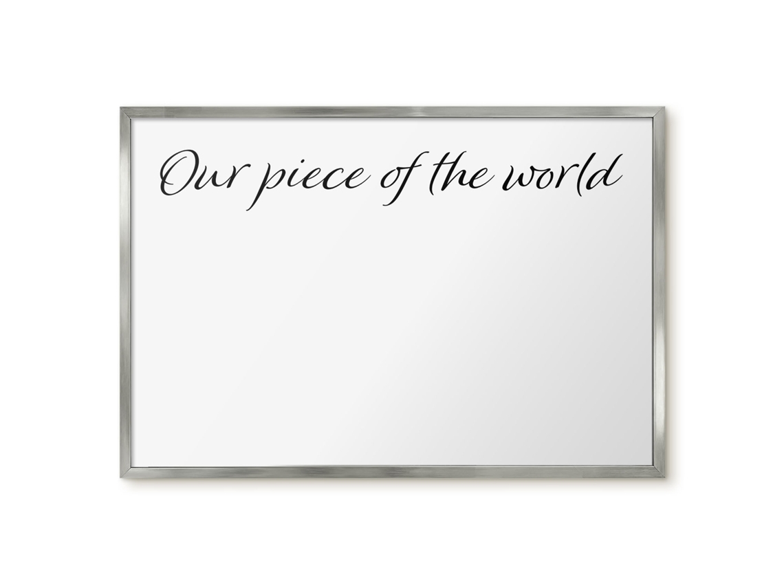 Quadro magnético de parede Nosso Pedaço do Mundo para o quarto Espelharte (60x40 cm)