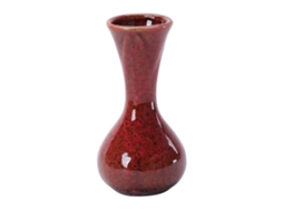 Vaso Decorativo Vermelho Laxiscreed, Altura 10,8cm E Diâmetro 5,7cm Para Ambientes Elegantes
