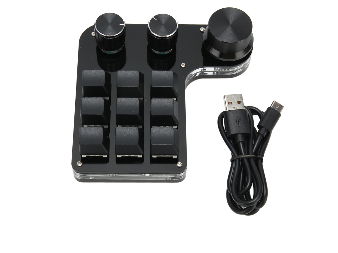 Teclado Mecânico De Jogo Macro Com 9 Teclas Para Uso Com Uma Mão