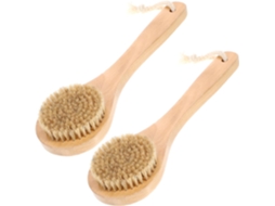 Conjunto De 2 Esponjas Esfoliantes Healeved Para Banho, Massagem, Limpeza E Higiene Pessoal, Marrom